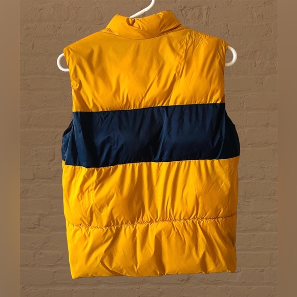 Old Navy Boys Navy Blue/Gold Full Zip Puffer Vest Size L 10/12 - Picture 2 of 7